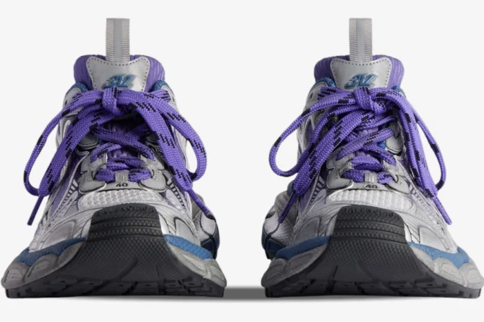Balenciaga 3XL Gradient Purple / Grey Distressed Sneaker - Image 3