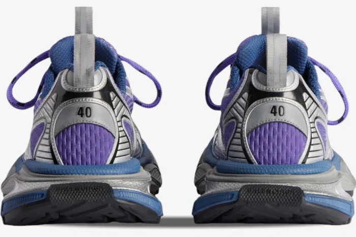 Balenciaga 3XL Gradient Purple / Grey Distressed Sneaker - Image 5