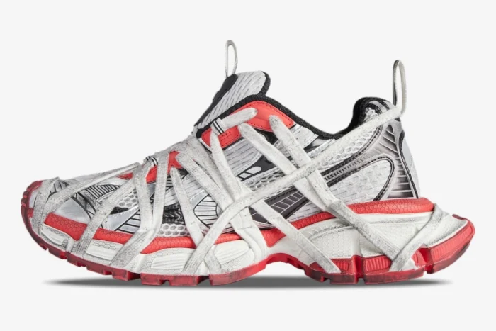 Balenciaga 3xl Extreme Lace Grey / Red - Image 4