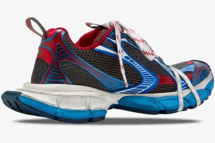 Balenciaga 3XL Sneaker Worn-Out Blue Red - Image 8