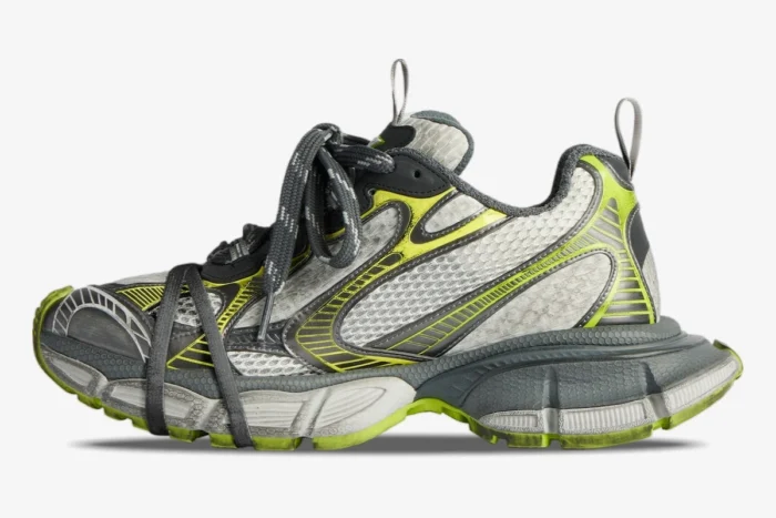 Balenciaga 3XL White / Grey Distressed Sneakers - Image 4