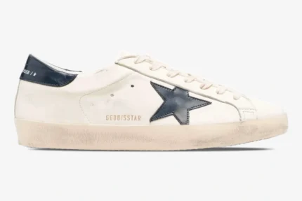 Golden Goose Superstar 'Beige Night Blue' Distressed Sneakers