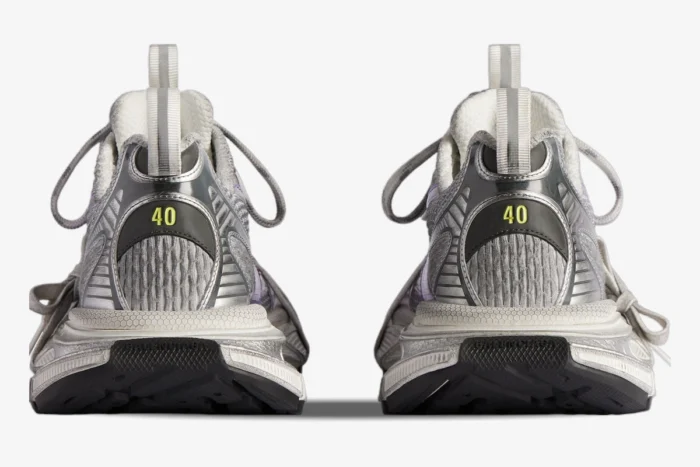 Balenciaga 3XL Grey / Purple / White Distressed Sneaker - Image 5
