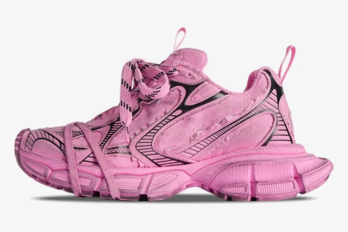 Balenciaga 3XL Pink Distressed Chunky Sneakers - Image 4