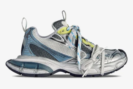 Balenciaga 3XL Sneaker White Blue Yellow Distressed