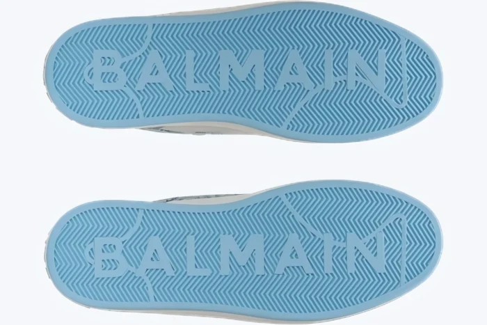 Balmain B-Court Flip Monogram Denim Blue White - Image 5