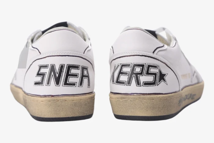 Golden Goose Ball Star White with Brown Stripes - Image 4
