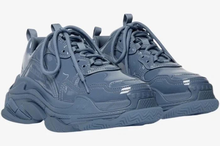 Balenciaga Triple S Sneakers 'Glossy Blue' - Image 5